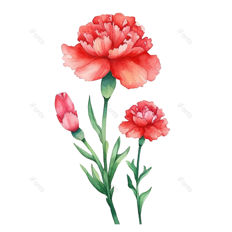 花卉插画图片,元素,PNG,免抠素材